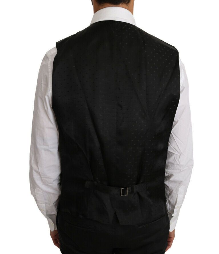 Dolce &amp; Gabbana – Elegante, schwarze Weste aus Wollmischung
