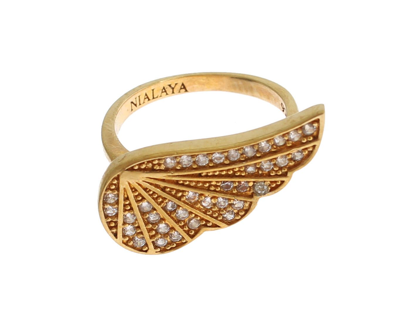 Nialaya – Glamorous – Vergoldeter Ring mit Kristallen