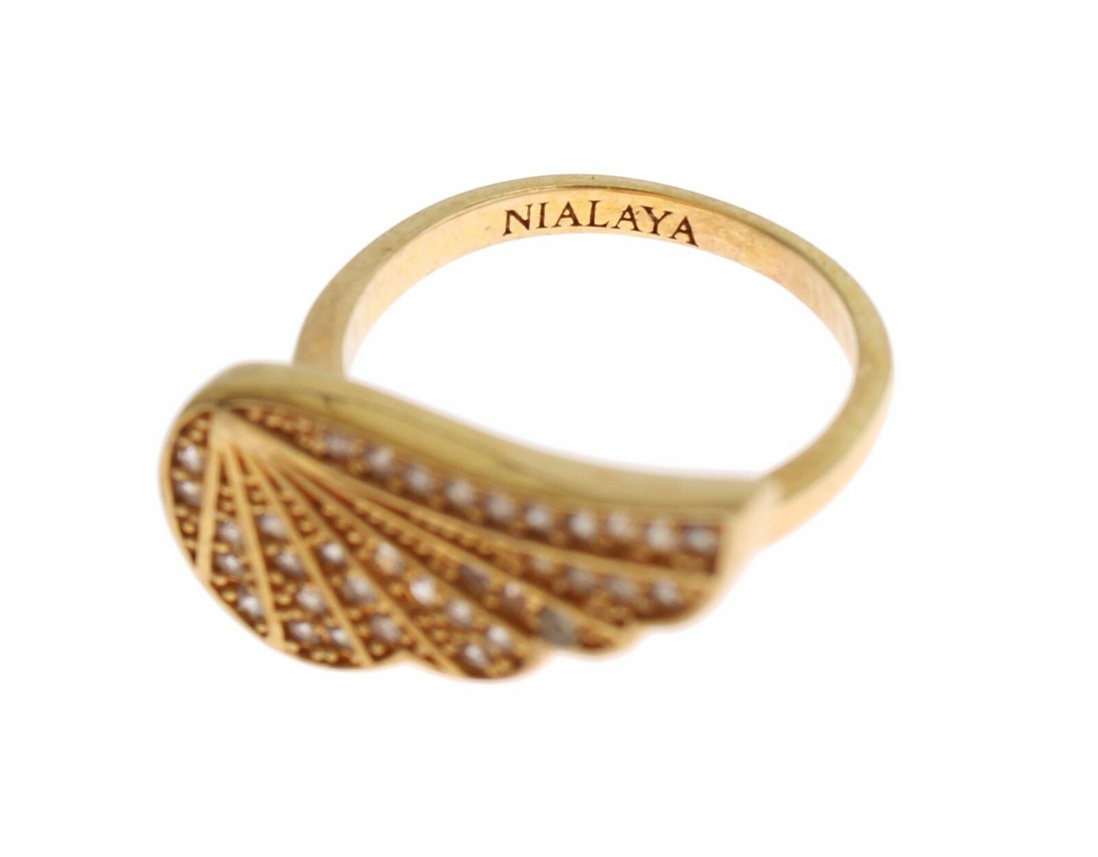 Nialaya – Glamorous – Vergoldeter Ring mit Kristallen
