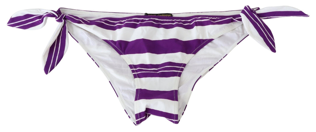 Dolce &amp; Gabbana Chic gestreiftes Bikinihöschen – Müheloser Glamour am Pool