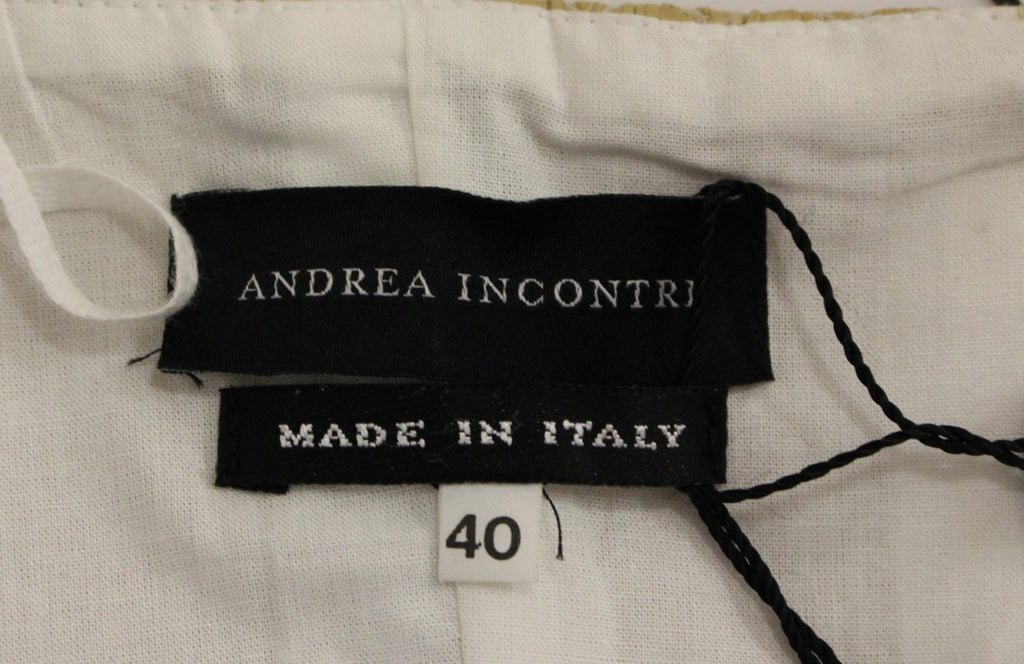 Andrea Incontri – Exklusives, schulterfreies Oberteil aus Seidenmischung in Beige