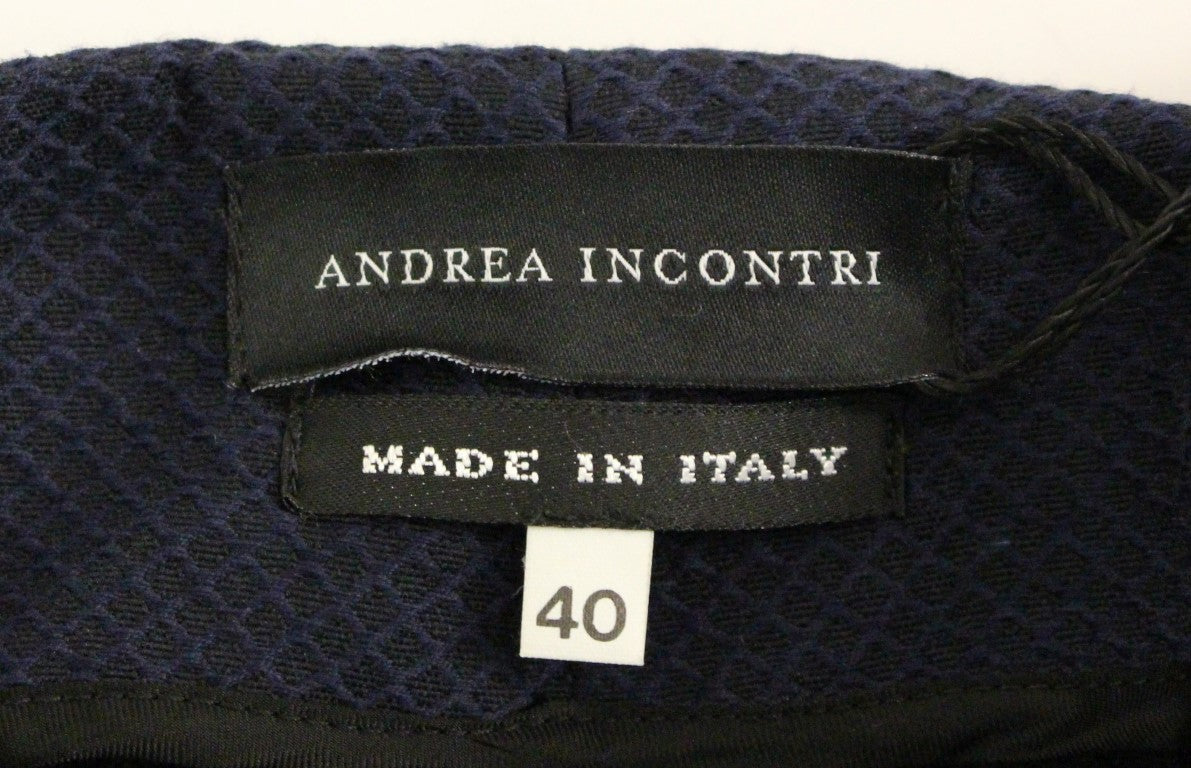 Andrea Incontri Schicke kurze blaue Hose – Exquisite Handwerkskunst