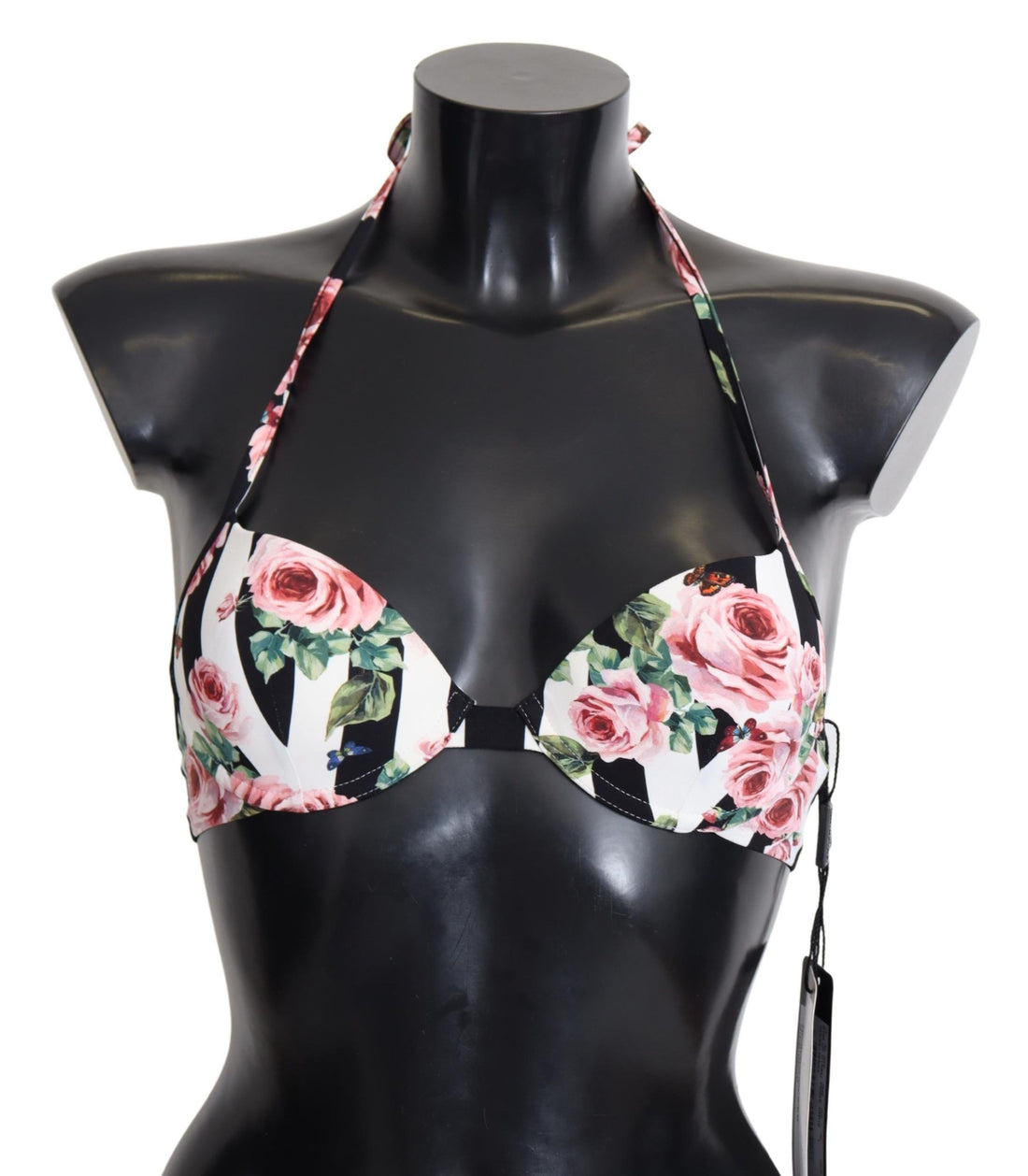 Dolce &amp; Gabbana Schickes Bikinioberteil mit Rosenprint für elegante Strandtage