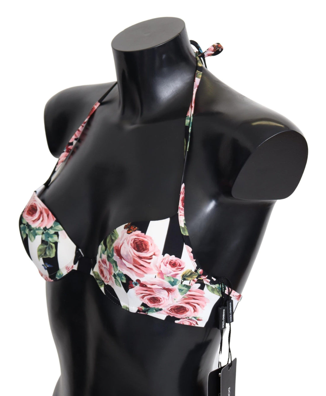 Dolce &amp; Gabbana Schickes Bikinioberteil mit Rosenprint für elegante Strandtage