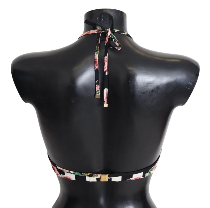 Dolce &amp; Gabbana Elegantes Bikinioberteil mit Rosenprint