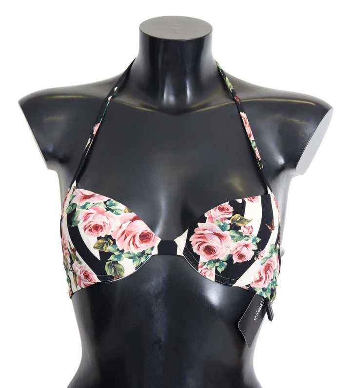 Dolce &amp; Gabbana Elegantes Bikinioberteil mit Rosenprint