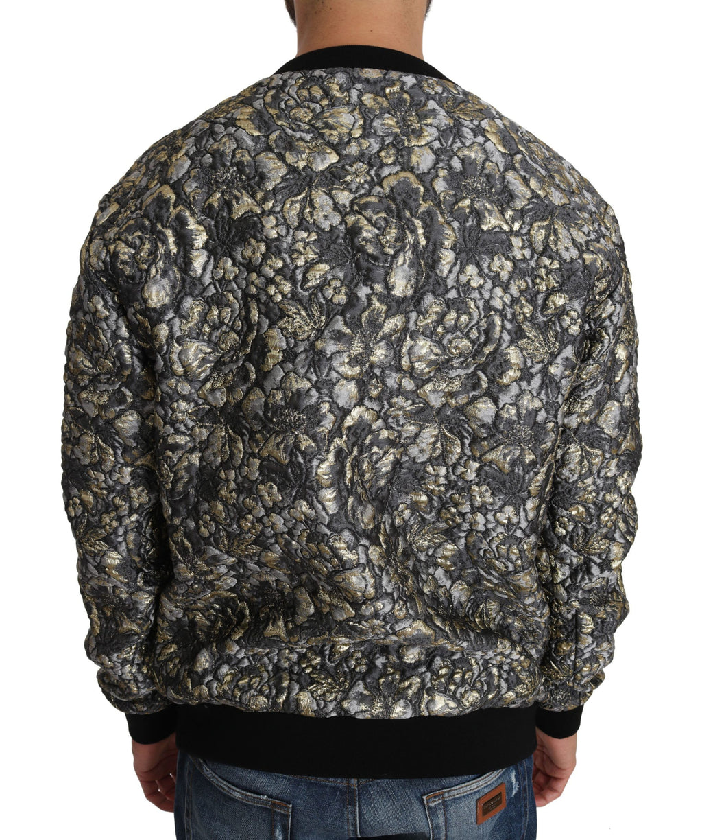 Dolce &amp; Gabbana Samba Jacquard Palm Rundhalspullover