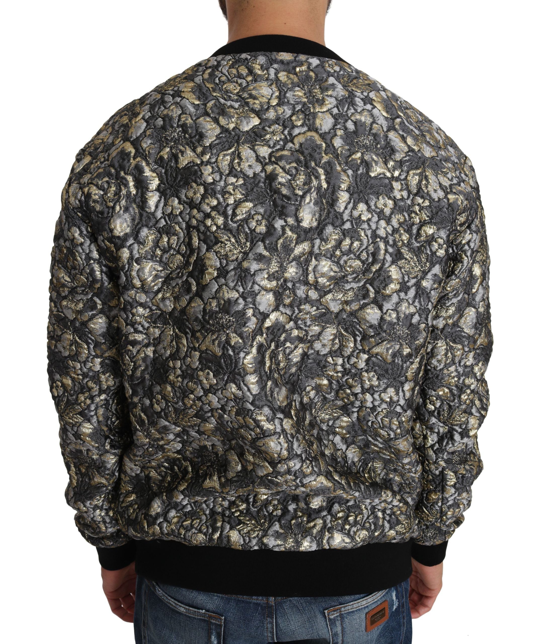 Dolce &amp; Gabbana Samba Jacquard Palm Rundhalspullover