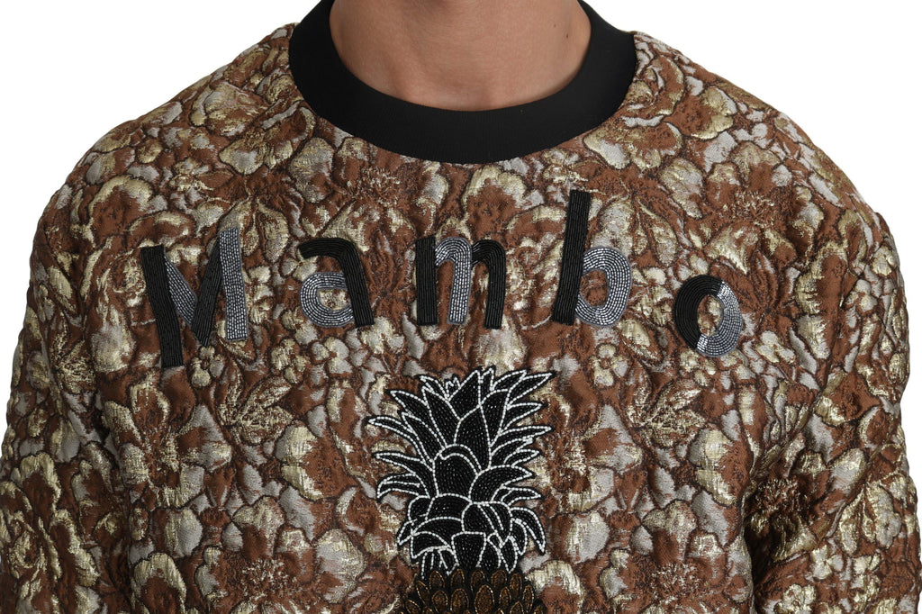 Dolce &amp; Gabbana Opulenter mehrfarbiger Rundhalspullover