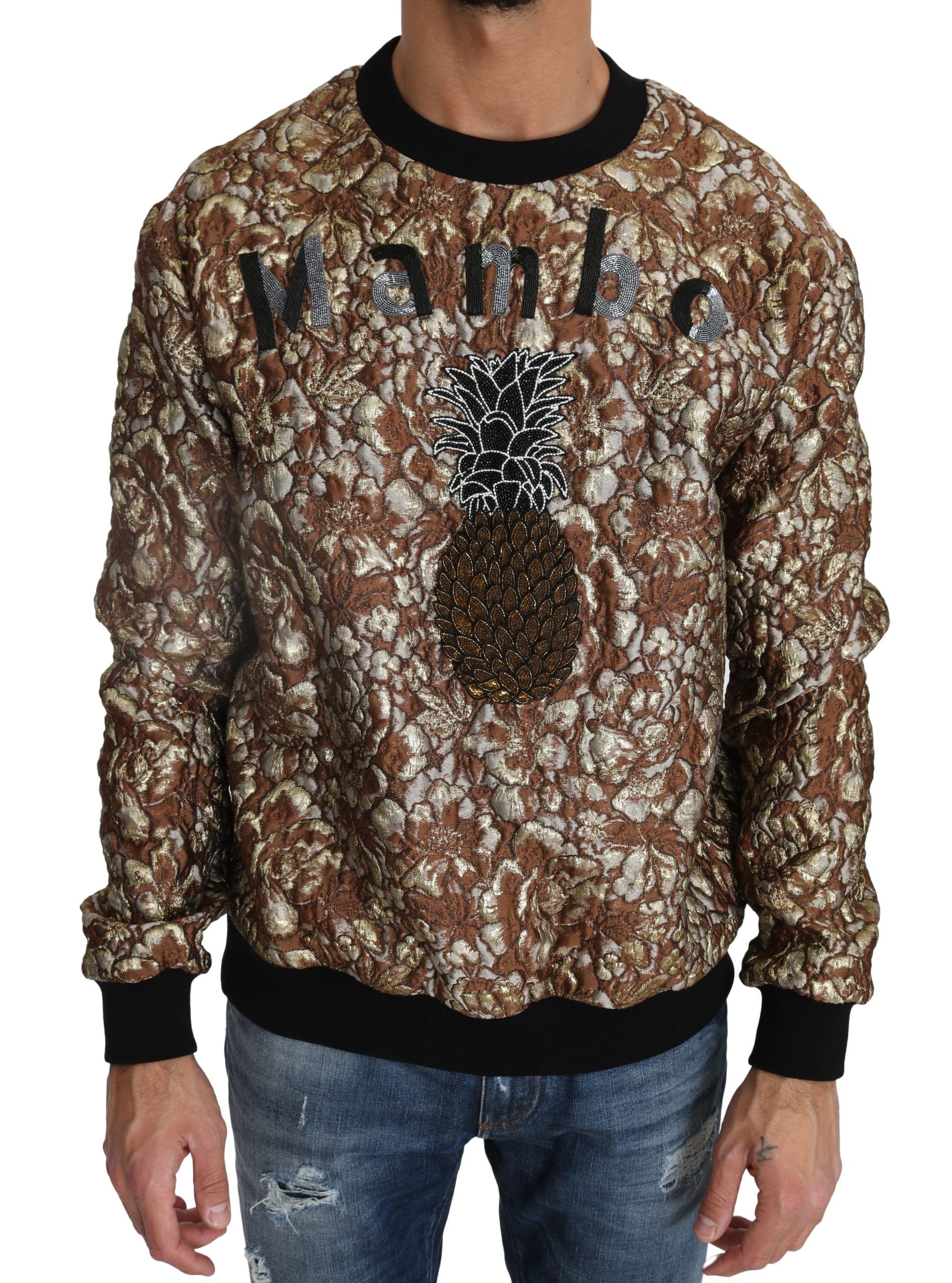 Dolce &amp; Gabbana Opulenter mehrfarbiger Rundhalspullover