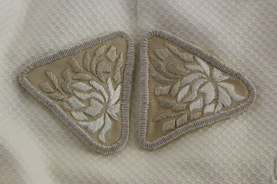 Andrea Incontri Eleganter weißer Bleistiftrock mit Blumenmuster