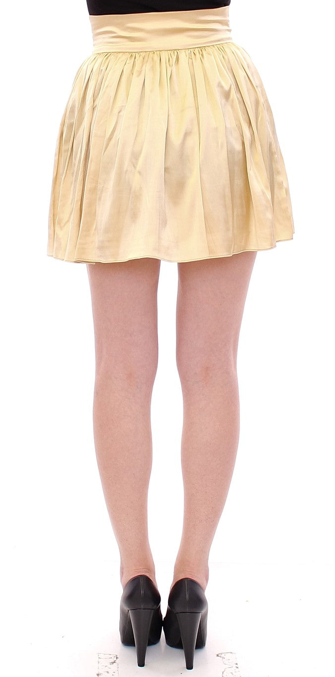 Andrea Incontri Schicker Minirock in Beige mit Blumenstickerei
