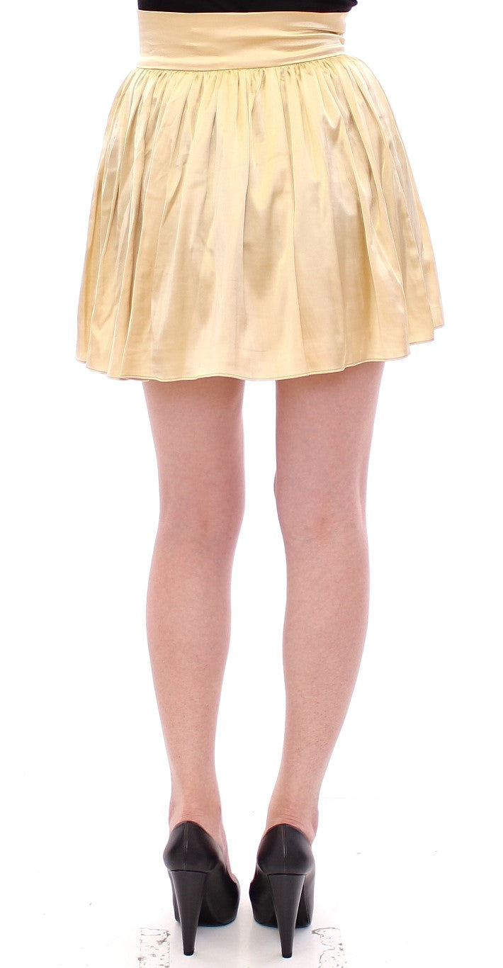 Andrea Incontri Schicker Minirock in Beige mit Blumenstickerei