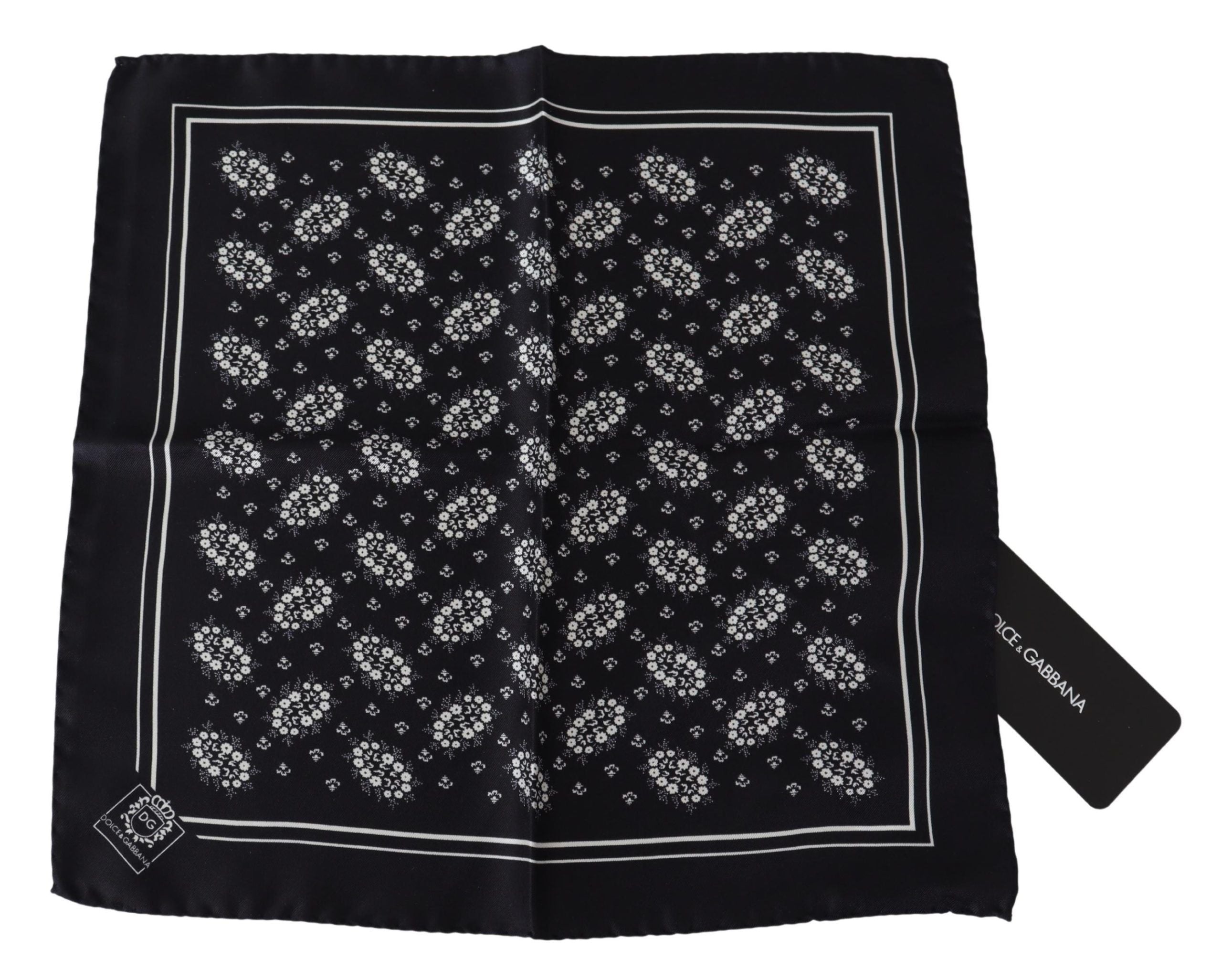 Dolce &amp; Gabbana Elegantes Einstecktuch aus Seide mit Muster