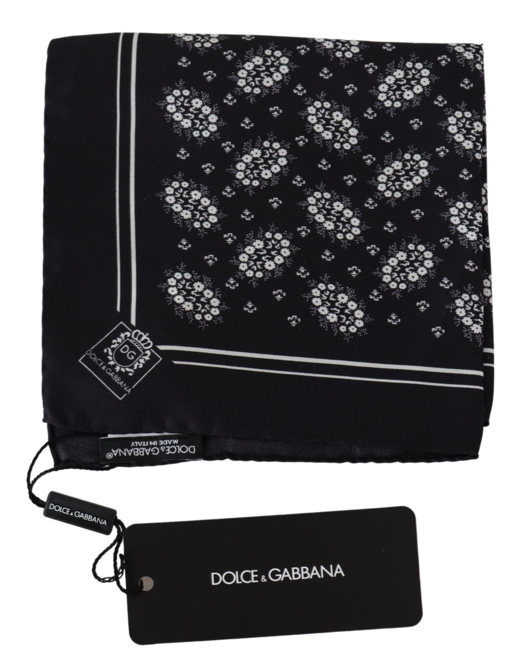 Dolce &amp; Gabbana Elegantes Einstecktuch aus Seide mit Muster