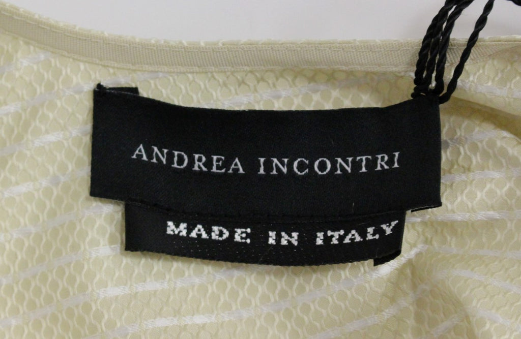 Andrea Incontri Elegantes beiges ärmelloses Etuikleid