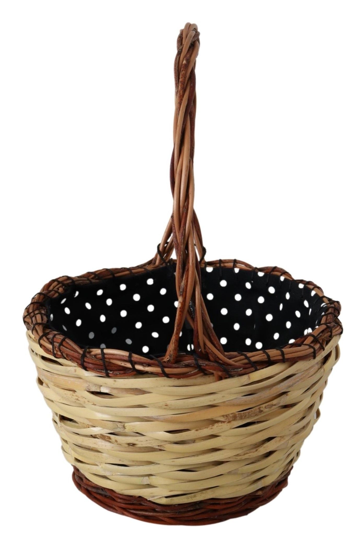 Dolce &amp; Gabbana – Schicke Einkaufstasche aus Weidenkorb in Beige