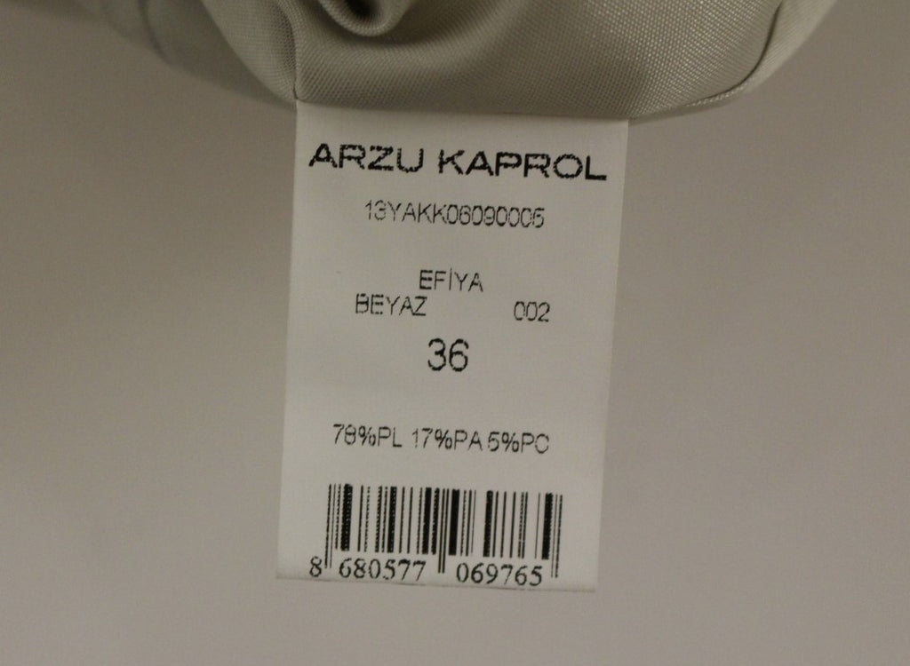 Arzu Kaprol Eleganter Bleistiftrock in Weiß- und Grautönen