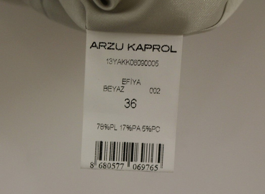 Arzu Kaprol Eleganter Bleistiftrock in Weiß- und Grautönen