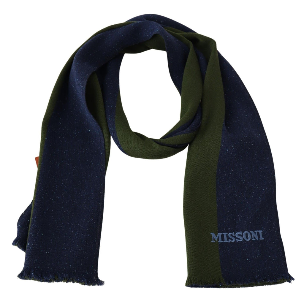 Missoni Authentic Wollschal mit Streifen und Logo-Stickerei