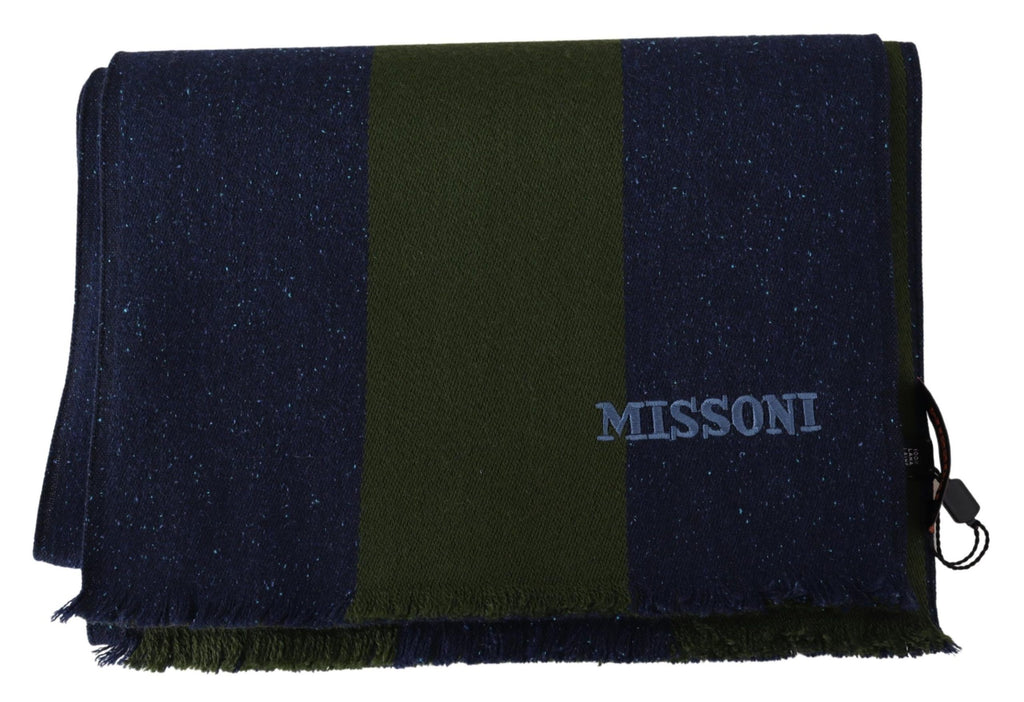 Missoni Authentic Wollschal mit Streifen und Logo-Stickerei
