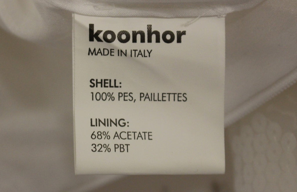 Koonhor Eleganter Bleistiftrock mit Pailletten - Makelloses Weiß