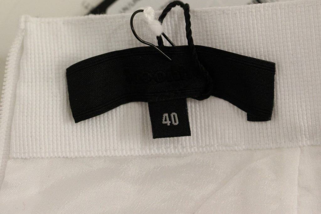 Koonhor Eleganter Bleistiftrock mit Pailletten - Makelloses Weiß