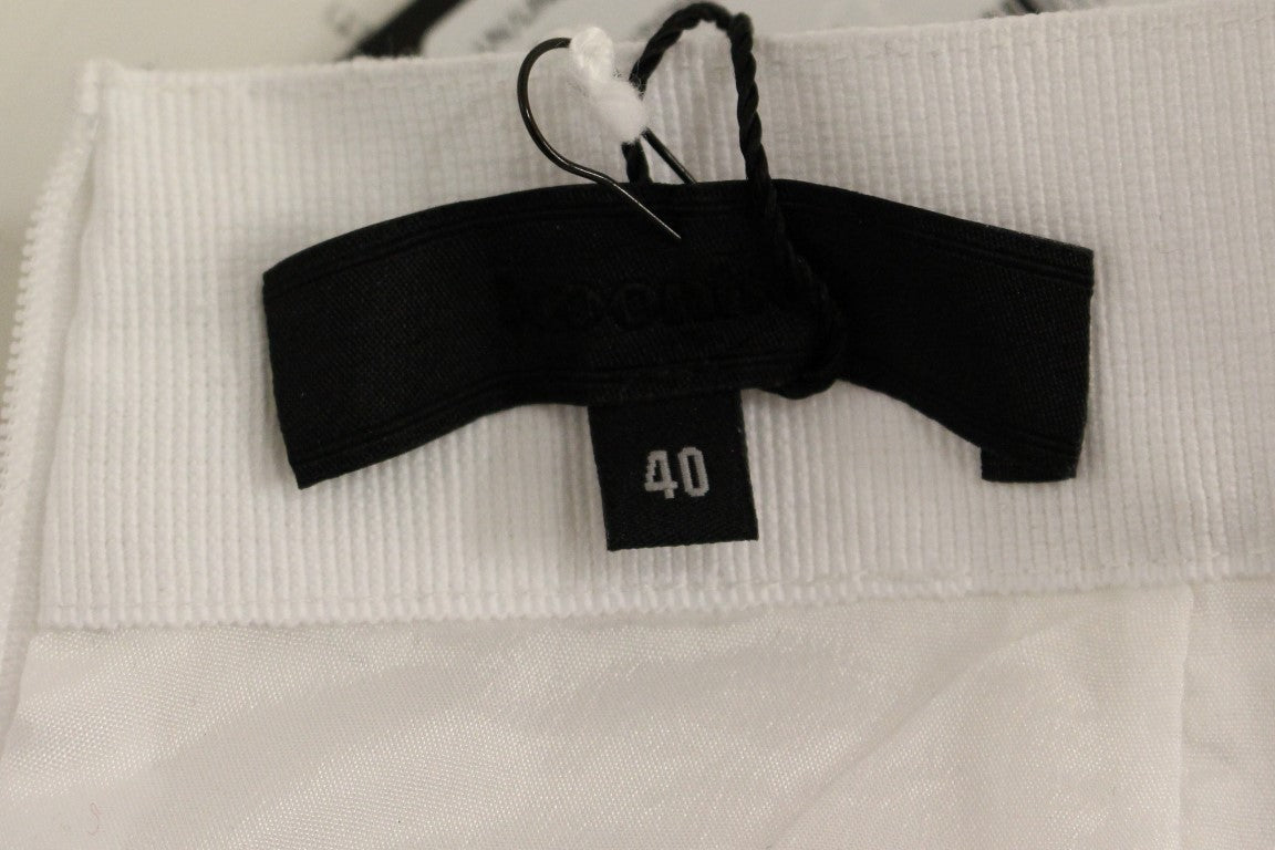 Koonhor Eleganter Bleistiftrock mit Pailletten - Makelloses Weiß