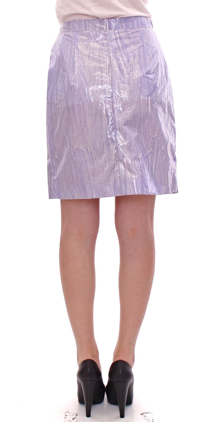 Licia Florio Eleganter lila Viskoserock – Wickelverschluss