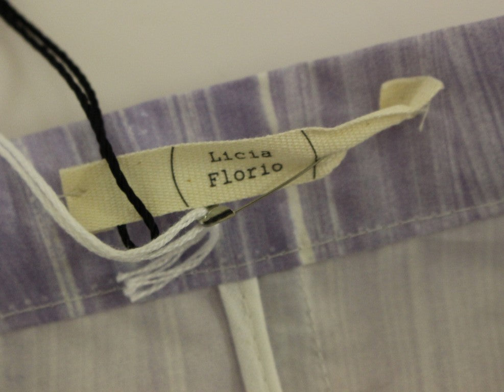 Licia Florio Eleganter lila Viskoserock – Wickelverschluss