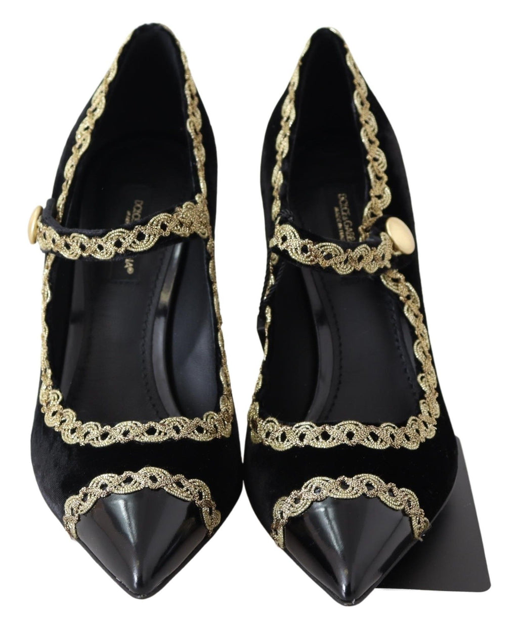 Dolce &amp; Gabbana Elegante Pumps aus Samt mit Stickerei