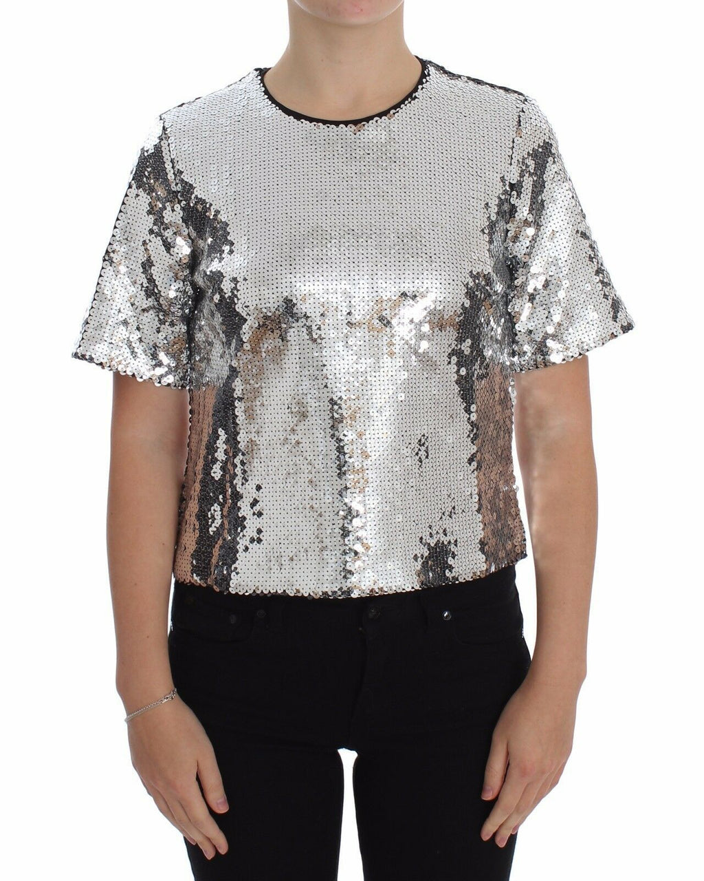 Dolce &amp; Gabbana Elegante Bluse mit Pailletten
