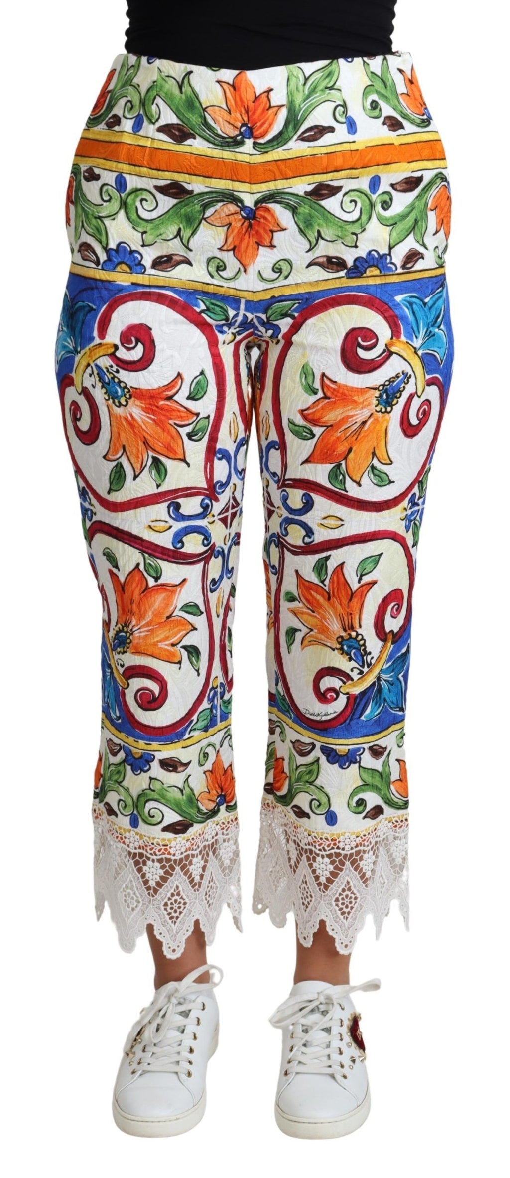 Dolce &amp; Gabbana Majolica – Kurze Hose mit hoher Taille