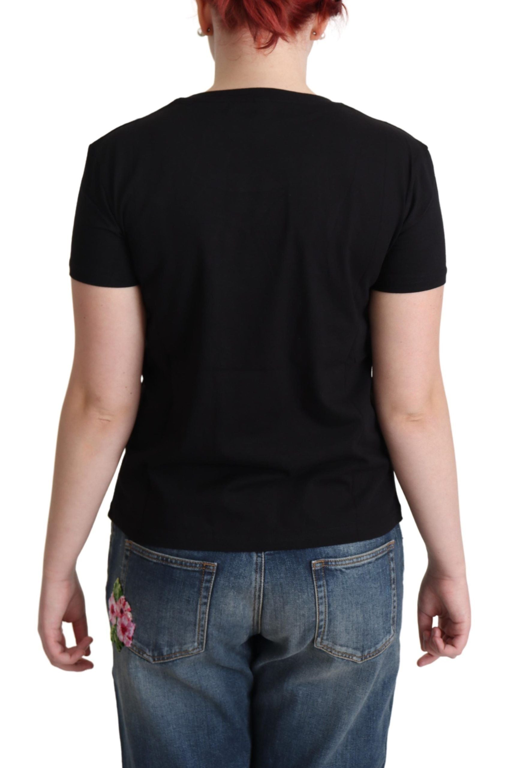 Schickes Moschino-Baumwoll-T-Shirt mit Milano-Print