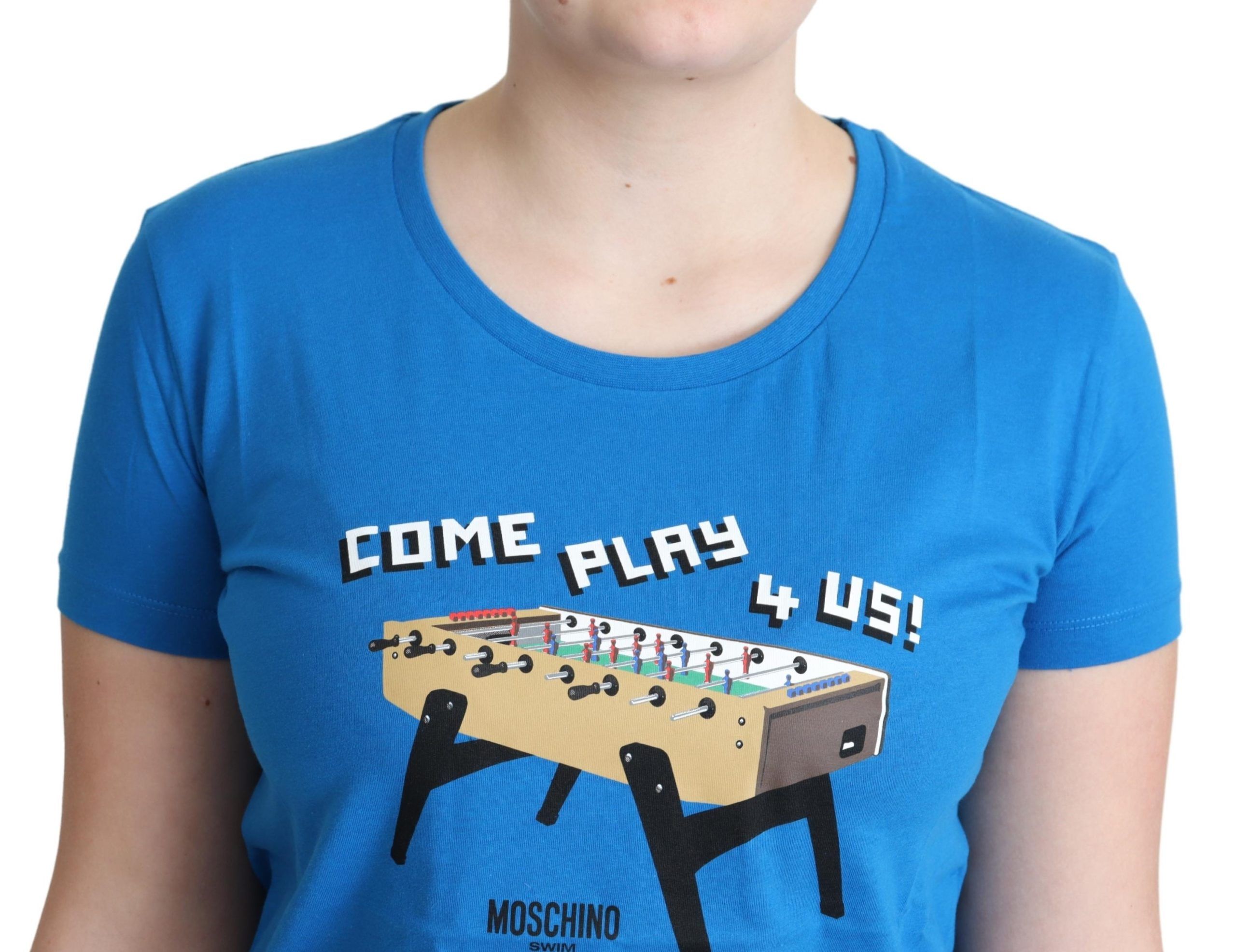 Schickes Moschino-Baumwoll-T-Shirt mit einzigartigem Print