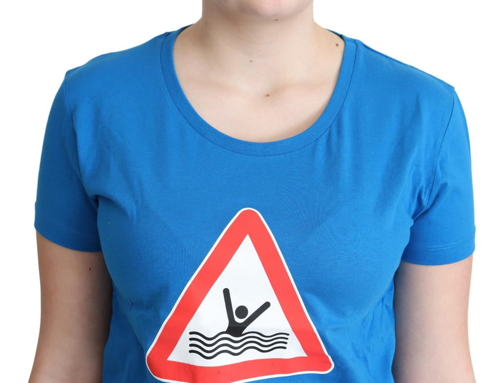 Moschino Chic Baumwoll-T-Shirt mit Dreieck-Grafik
