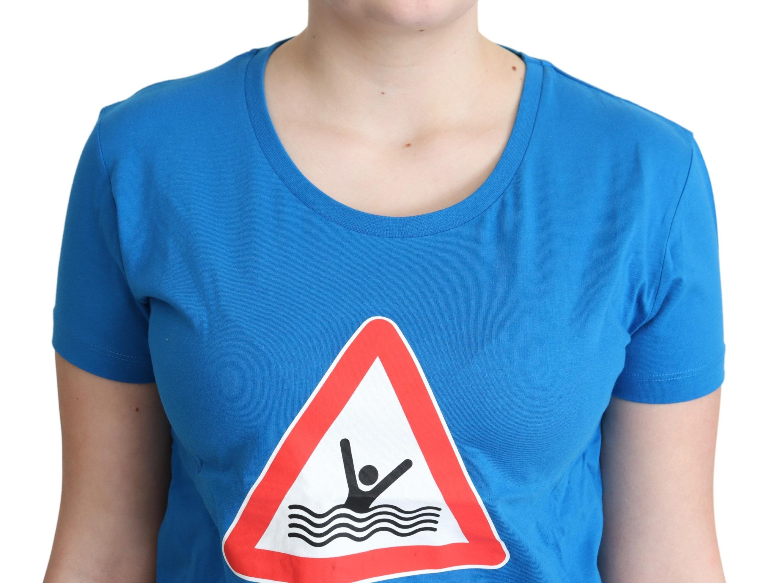 Moschino Chic Baumwoll-T-Shirt mit Dreieck-Grafik