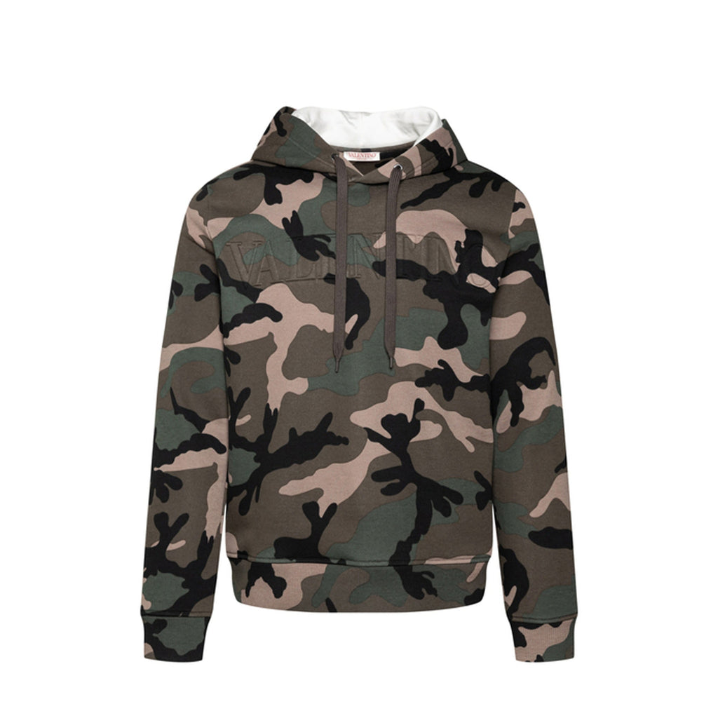 Valentino Garavani Valentino Camouflage Pattern Hoodie Sweatshirt – Siebentaschen