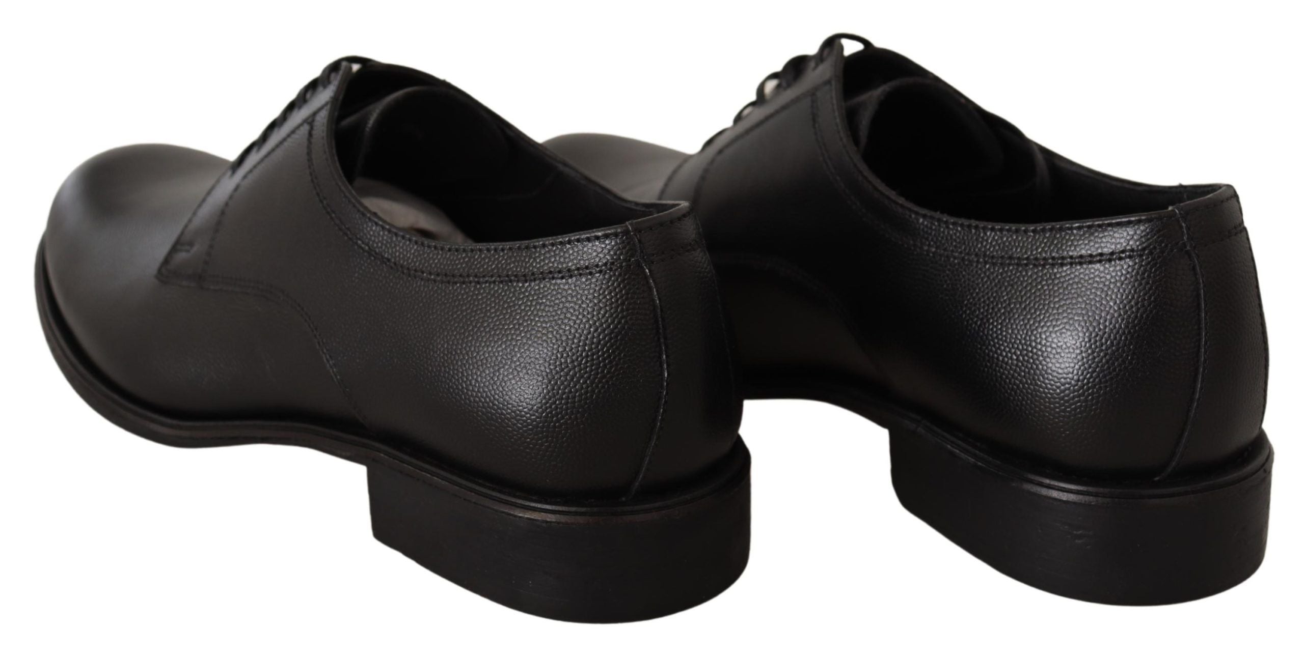 Dolce &amp; Gabbana Elegante Derby-Schuhe aus schwarzem Leder
