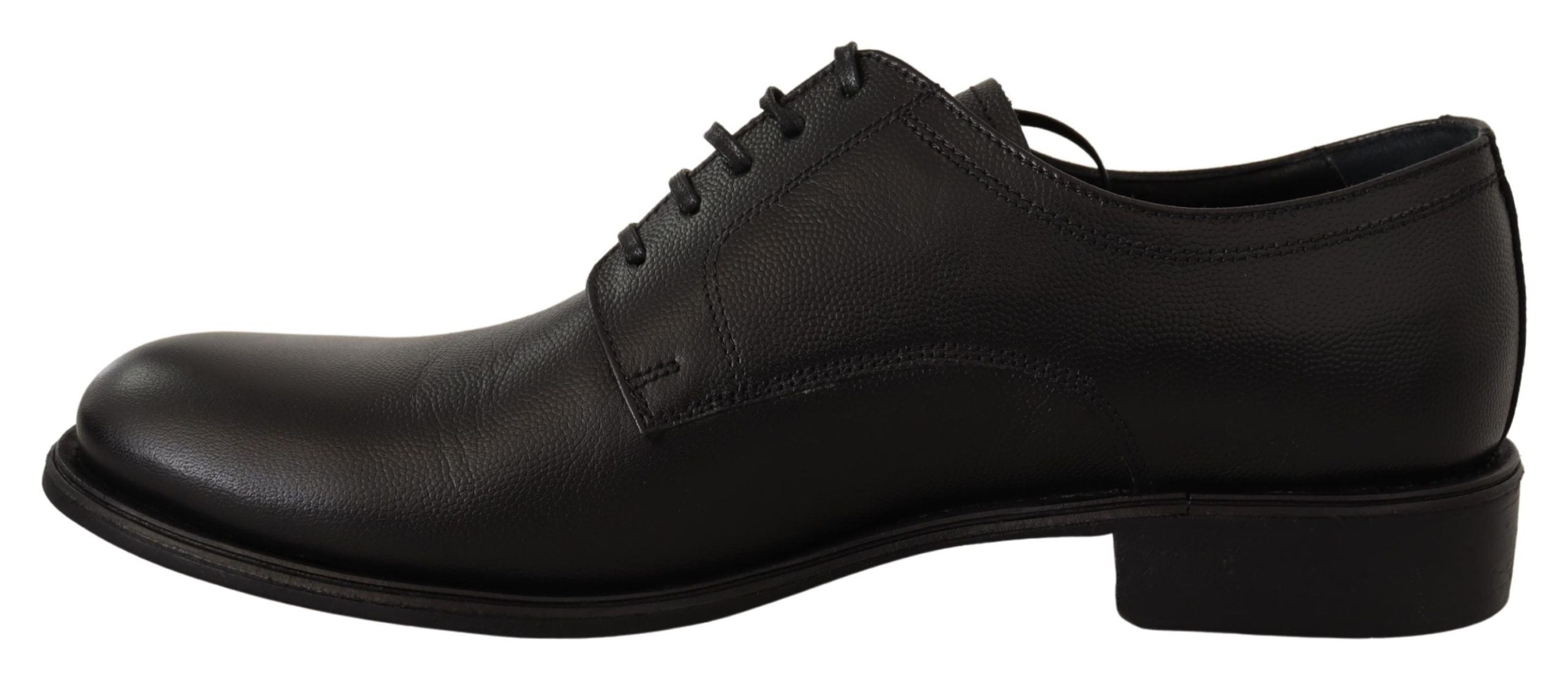 Dolce &amp; Gabbana Elegante Derby-Schuhe aus schwarzem Leder