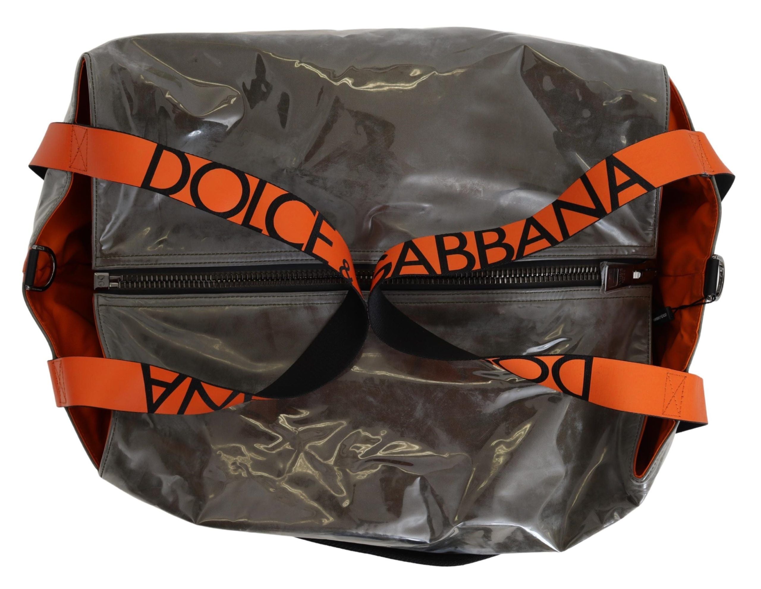 Dolce &amp; Gabbana – Prächtige, große Einkaufstasche aus grünem Stoff
