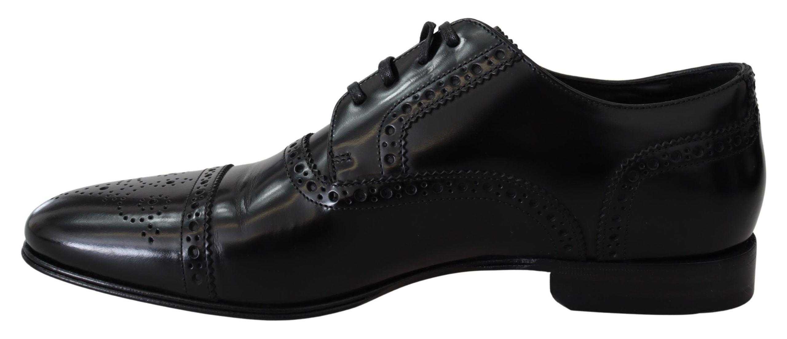 Dolce &amp; Gabbana – Elegante, formelle Derby-Schuhe aus schwarzem Leder