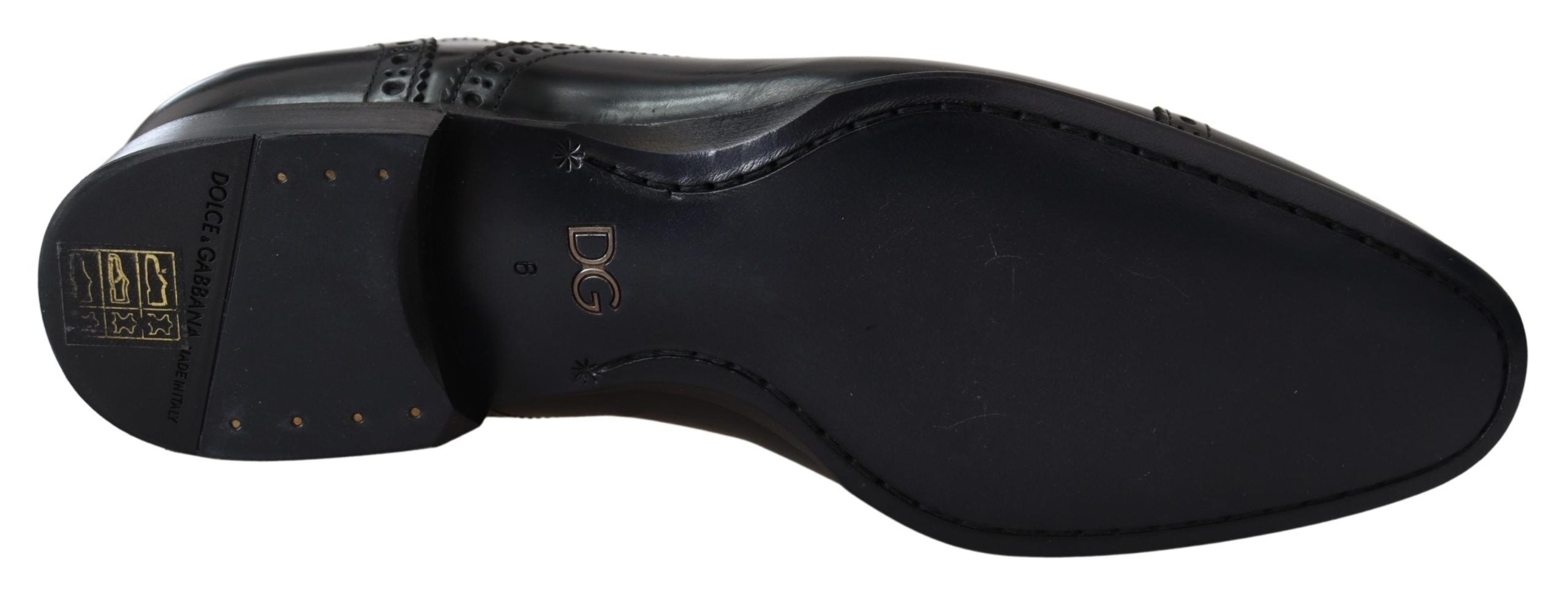 Dolce &amp; Gabbana – Elegante, formelle Derby-Schuhe aus schwarzem Leder