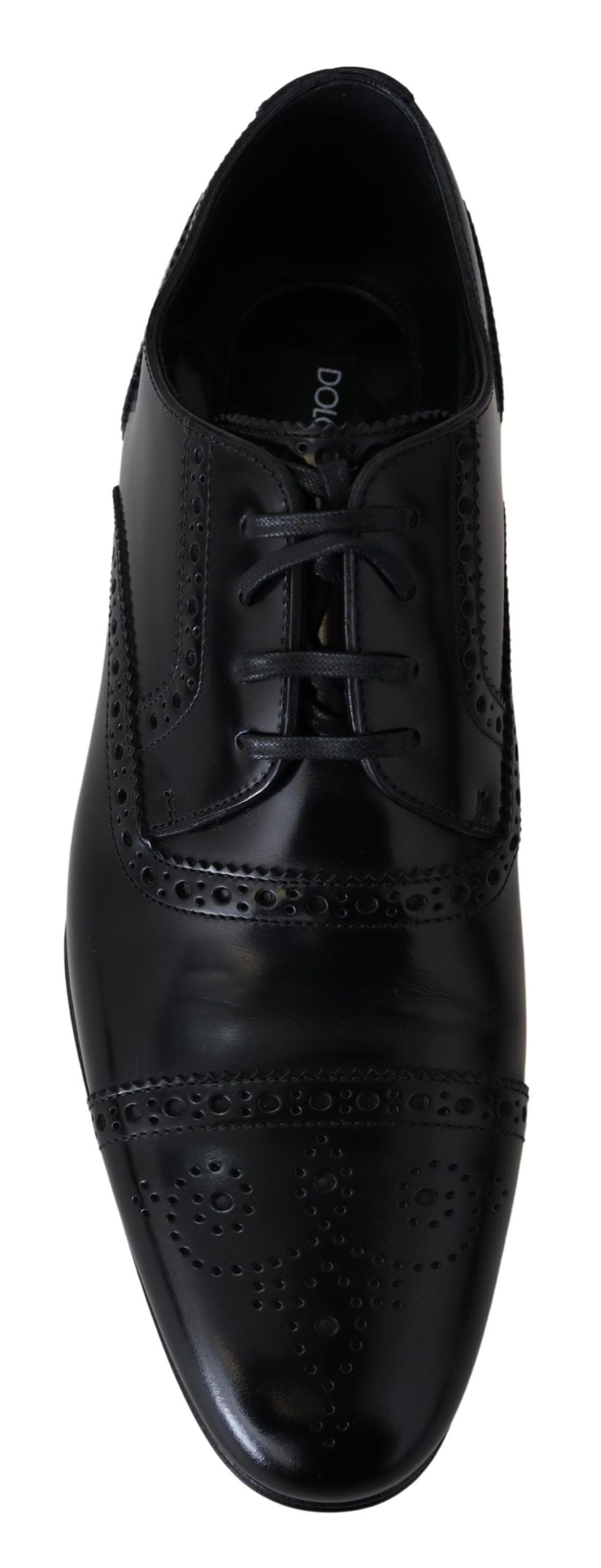 Dolce &amp; Gabbana – Elegante, formelle Derby-Schuhe aus schwarzem Leder