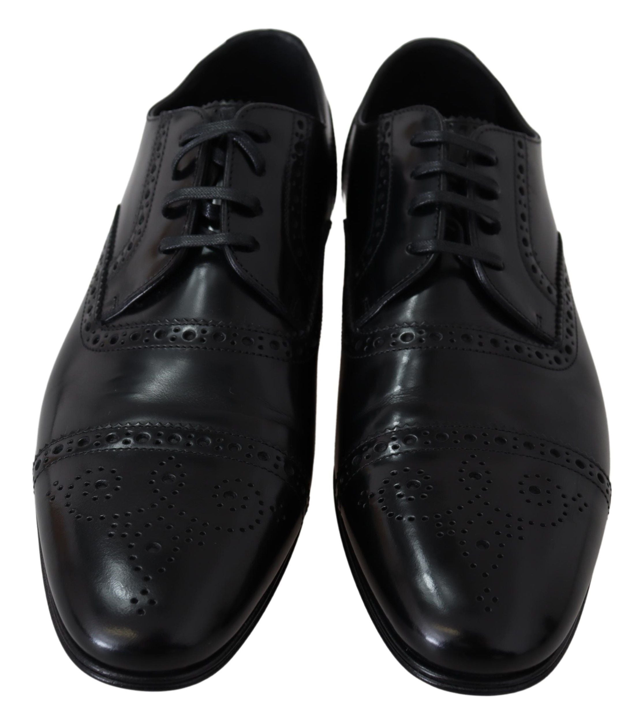 Dolce &amp; Gabbana – Elegante, formelle Derby-Schuhe aus schwarzem Leder