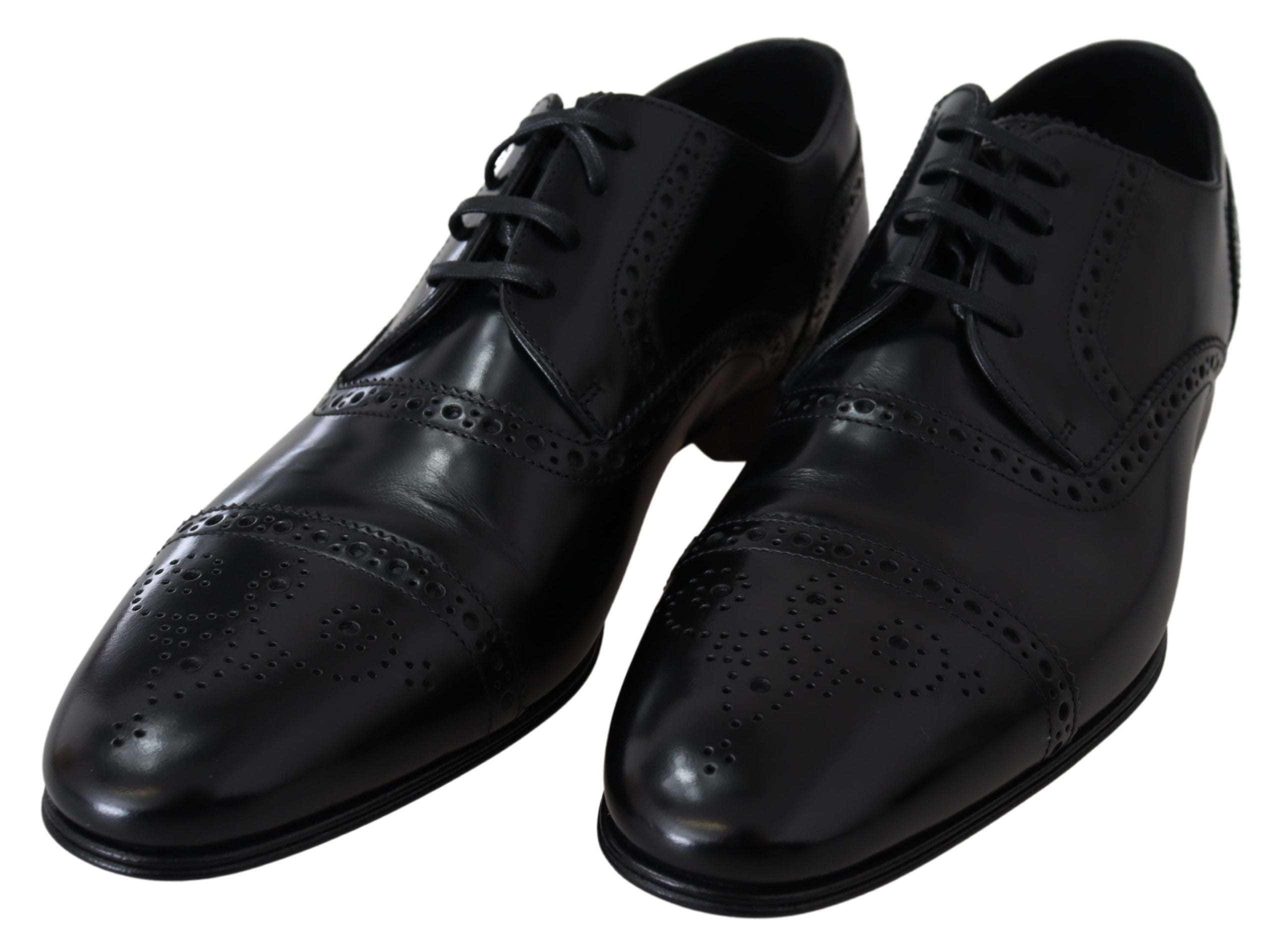Dolce &amp; Gabbana – Elegante, formelle Derby-Schuhe aus schwarzem Leder