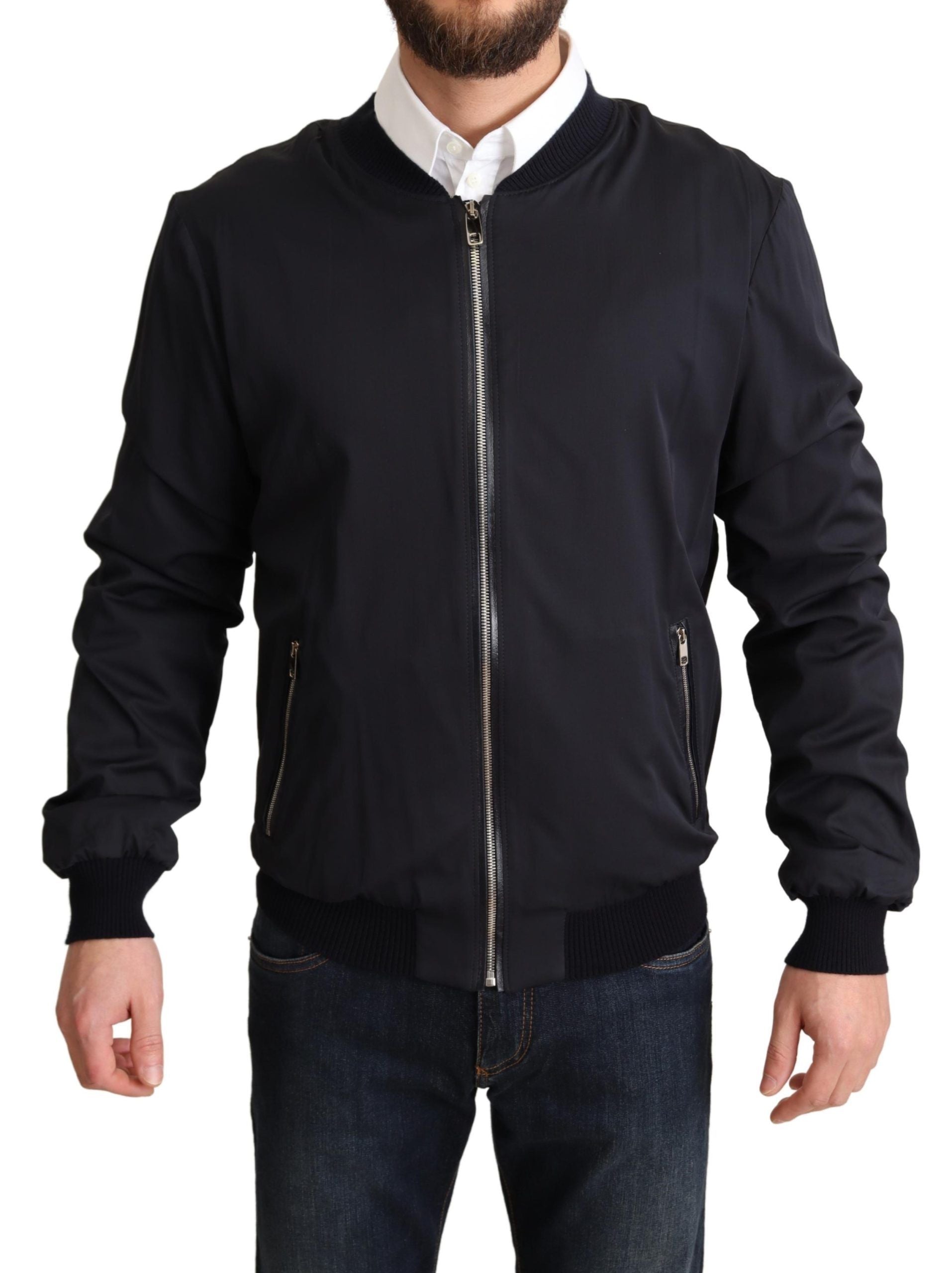 Dolce &amp; Gabbana Elegante Bomberjacke aus Seidenmischung