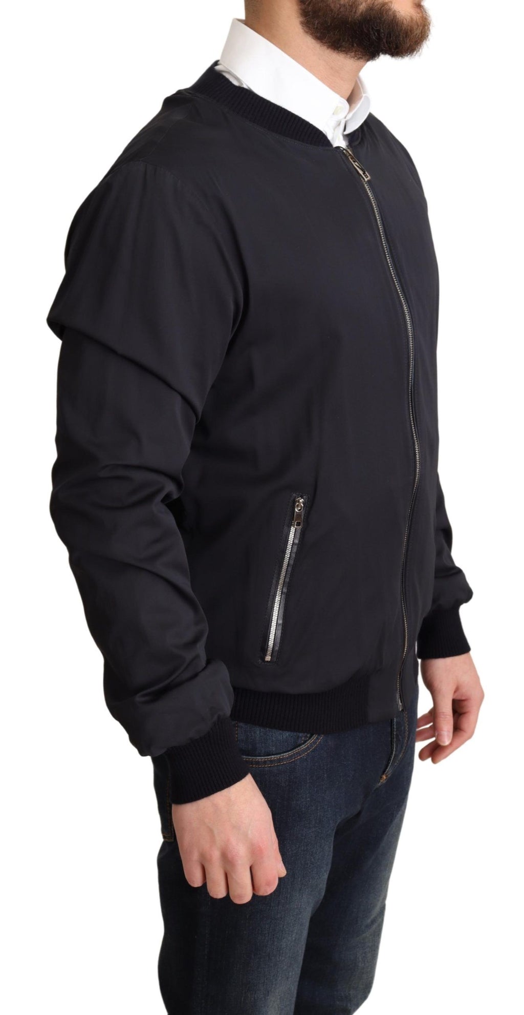 Dolce &amp; Gabbana Elegante Bomberjacke aus Seidenmischung