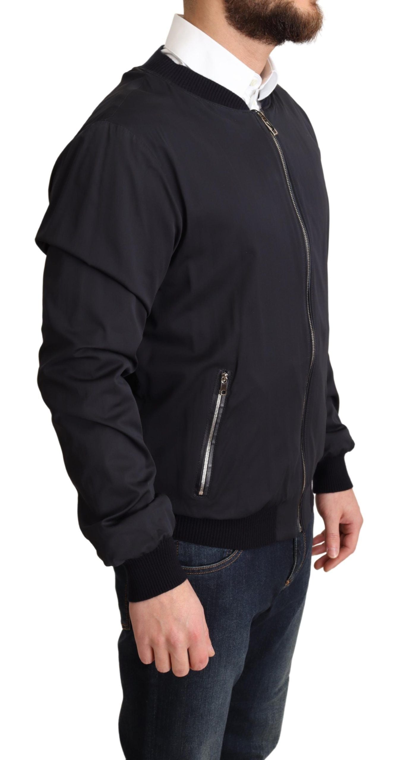 Dolce &amp; Gabbana Elegante Bomberjacke aus Seidenmischung