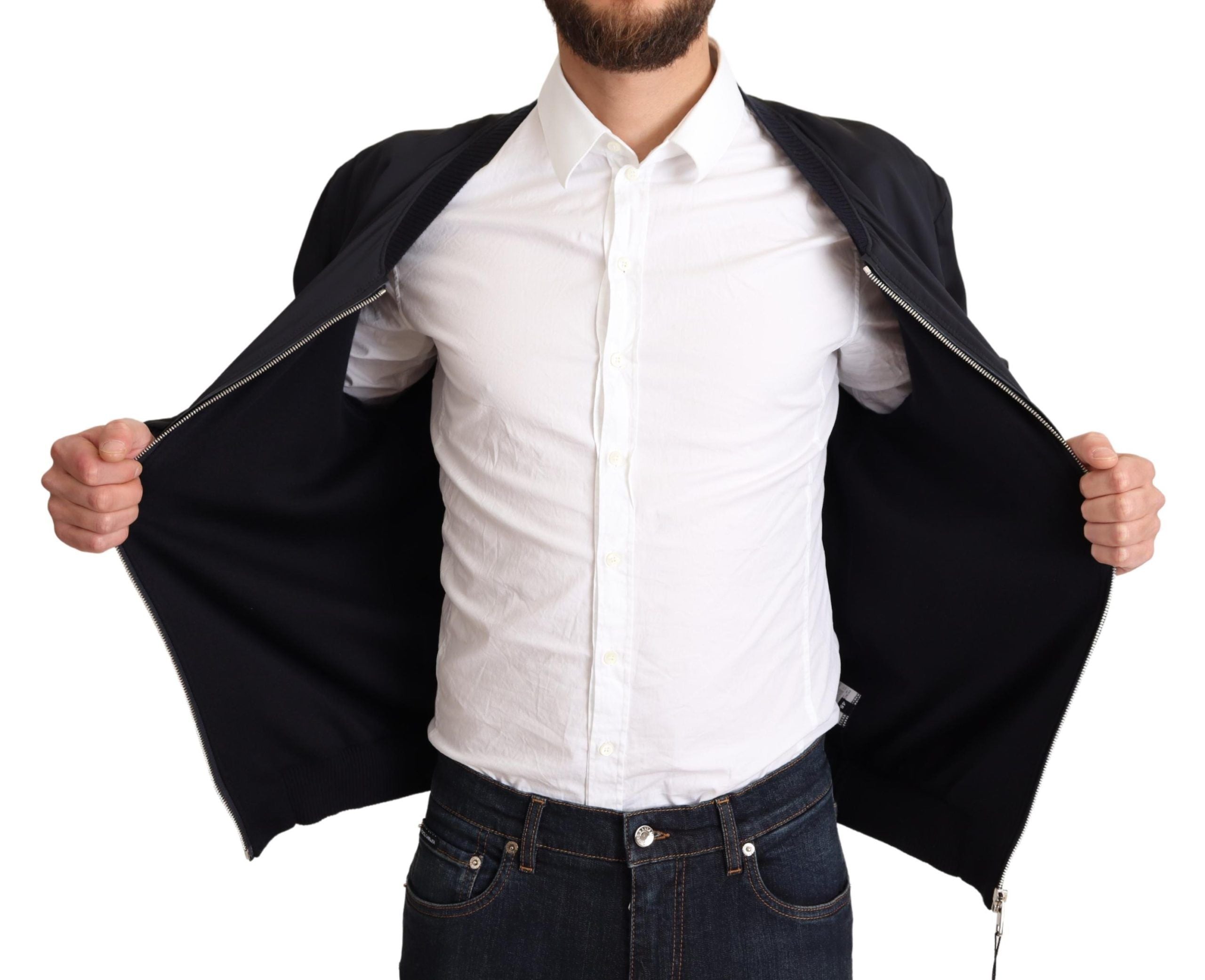 Dolce &amp; Gabbana Elegante Bomberjacke aus Seidenmischung